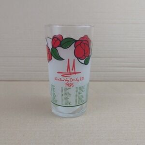 1986 112th Kentucky Derby‎ Mint Julep Glass Churchill Downs Run for the Roses